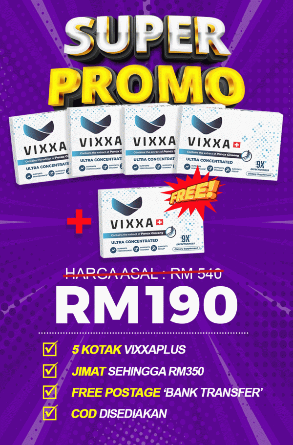 Pakej Super Promo ( 5 Kotak Vixxa)